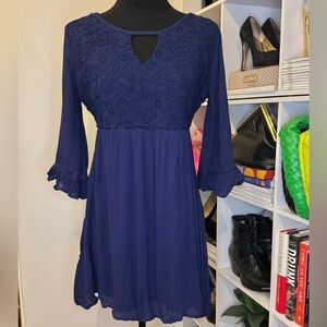 (Francesca’s) Miami Midnight Blue Dress (Small)